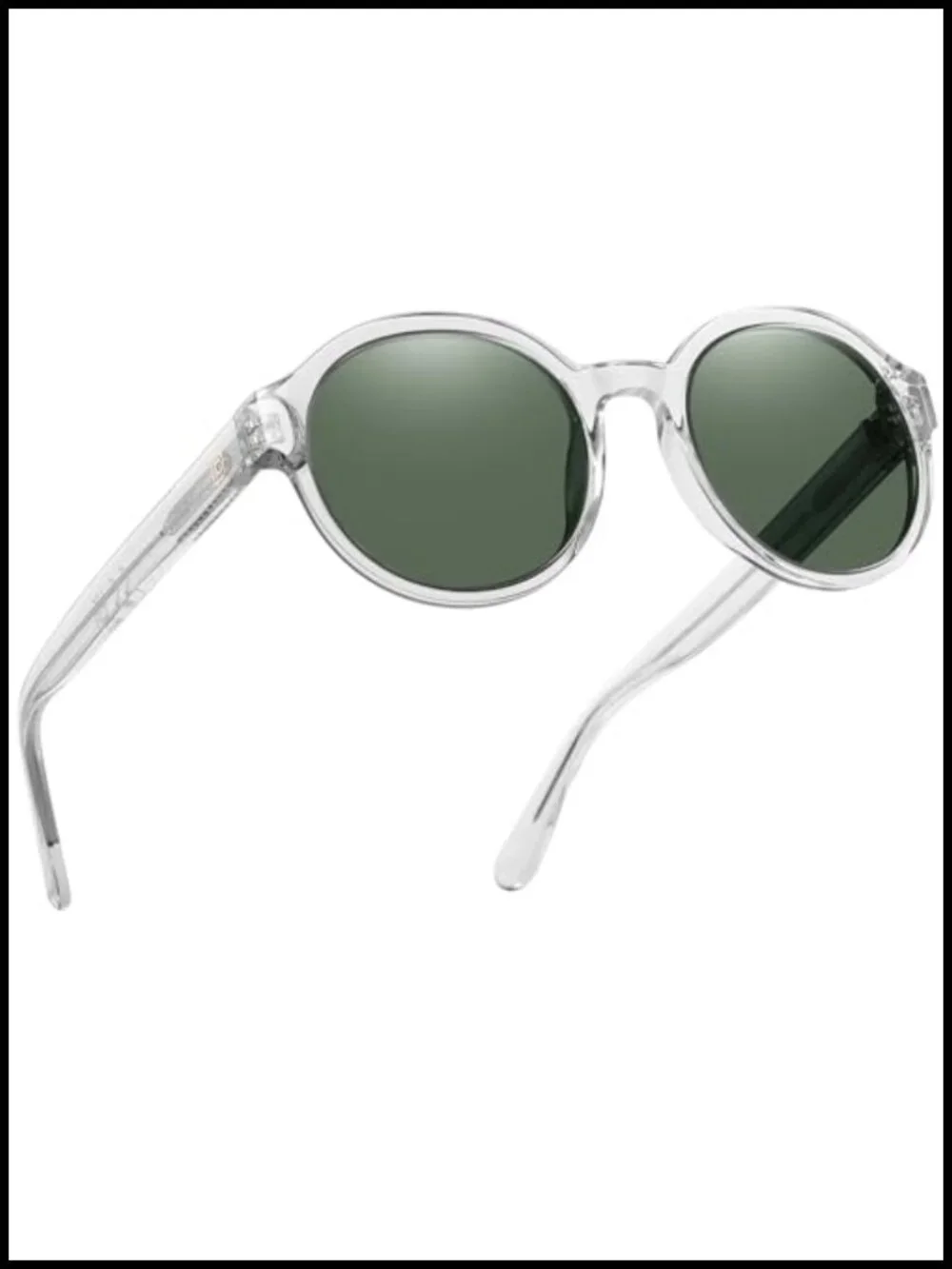 Retro Round Polarized Sunglasses UV400 Protection Acetate Frame